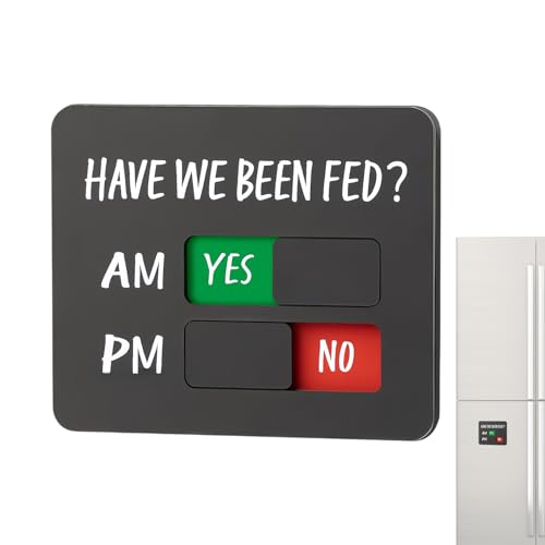 Fütterungserinnerung - Morgens Abends Schieber,Magnetisches Oder Doppelseitig Haftendes Futterstatus Schild | Für Appetitkontrolle Training Gewichtsverlustprogramm Zuhause Kühlschrank Küche Alltagsrou