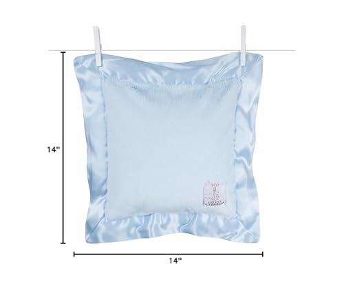 Image of Little Giraffe Luxe Pillow, 14 inch x 14 inch, Blue