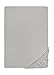 Produktbild biberna 0077144 Spannbetttuch Feinjersey (Matratzenhöhe max. 22 cm), gekämmte Baumwolle, superweich 1x 140x200 cm > 160x200 cm sturmgrau