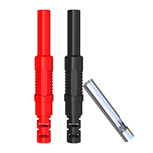 Greluma 10 STK Isolierte ummantelte 4mm Bananenbuchsen, Sicherheits Lötbuchsen Bananenstecker für Multimeter Messleitungen