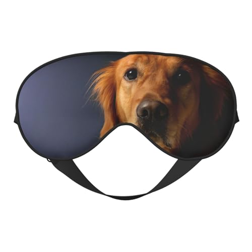 Golden Retriever1 プリント スリープマスク ナイト目隠し ソフトアイシェードカバー レディース メンズ 旅行 昼寝 瞑想用