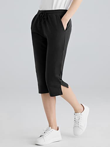 Weintee Women's Petite Cotton Capris with Pockets2