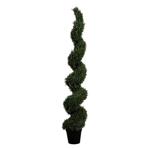 Nearly Natural 7ft. UV Resistant Artificial Rosemary Spiral Topiary Tree (Indoor/Outdoor)