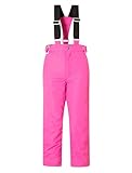 MONTFLIX Kids Waterproof Snow Pants Winter Warm Skiing Snowboard Pants for Girls（14Y,Pink