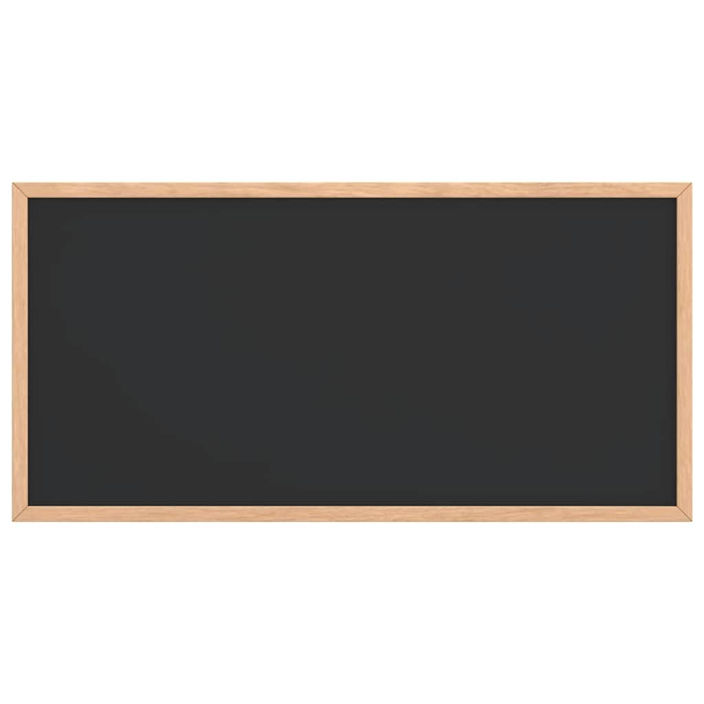 Pizarra de tiza con marco de pino macizo negro 60 x 30 cm, tablón de notas y recordatorios, tablero de notas para oficina, oficina en casa, cocina, escuela, montaje en pared, organización