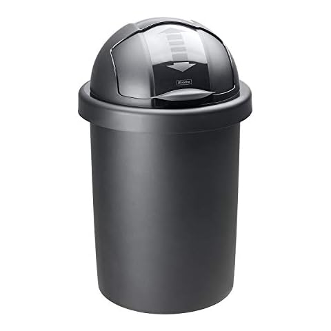 Rotho Roll Bob - Cubo de Basura Redondo de 30 L con Tapa Cover
