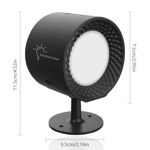 Image of ELEPHANTBOAT Wall Lights for Home Decoration 360 Rotatable Magnetic Wall Light RGB Night Lamp for Bedroom Wall Rechargeable Lights for Room, Built-in 2000 mAh & Remote Brightness Adjustment