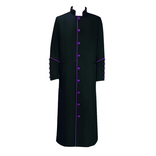 Long Robe Church Cassock Uniform Choir Minister Clergy Pulpit Liturgical Multicolored for Men