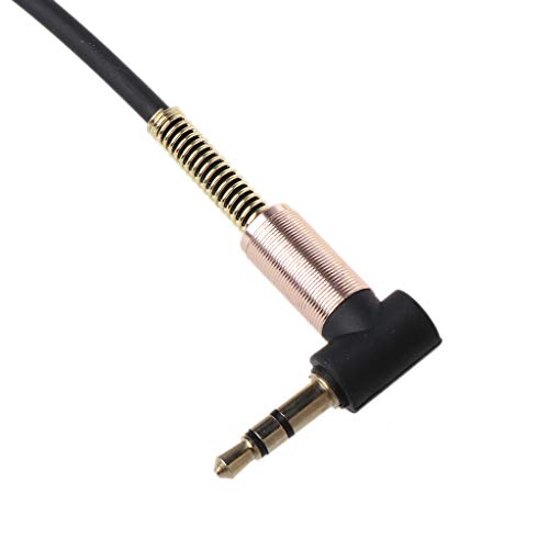 Cable auxiliar de audio Jack 3.5mm 24 cm con doble ángulo 90° miniatura 5