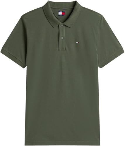 Tommy Jeans Herren TJM Slim Placket EXT Dm0dm18312 S/S Poloshirt, Green (Pewter Green), S EU – Ansicht 5