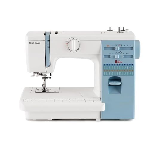 Automatic Stitch Magic Sewing Machine with 57 Stitch Function(White And Blue)