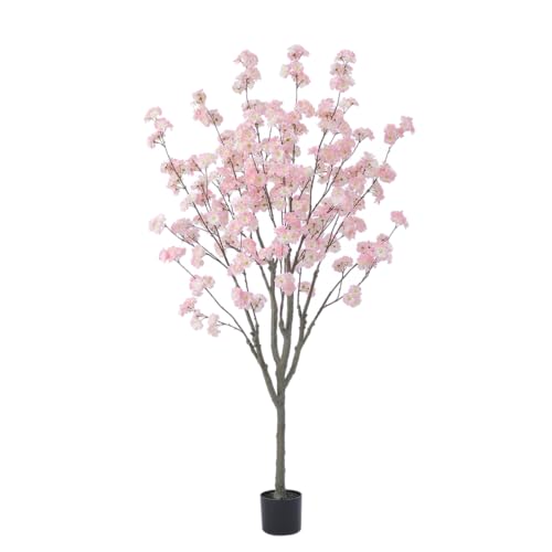 Nafresh Tall Artificial Cherry Blossom Tree, 5Ft(60'), Realistic Potted Silk Faux Tree, Indoor/Outdoor for Home, Office, Living Room, Bedroom, Porch