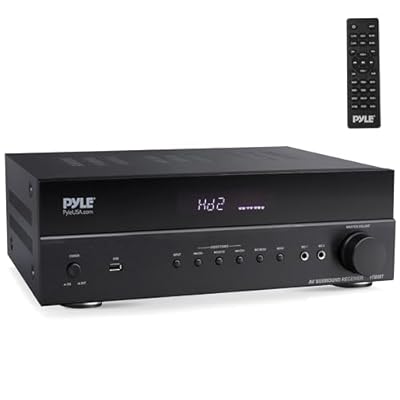 Pyle 5.2 Channel Hi-Fi Home Theater Receiver - 1000W MAX Wireless BT Surround Sound Stereo Amplifier System with 4k Ultra HD Support, MP3/USB/DAC, Ideal for Immersive Home Audio Experience - PT865BT