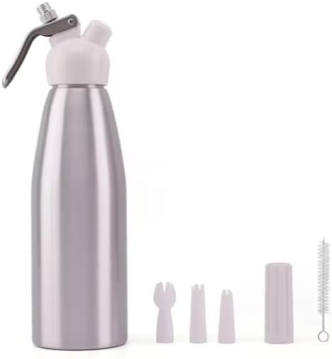 500ml flat head Alu Cream Dispenser-(Silver)