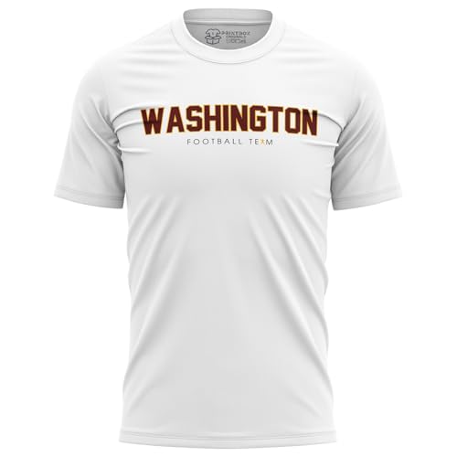 Washington Football Tees Washington Top for Men Football Team T-Shirt White