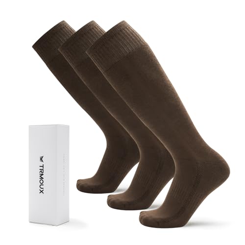 TRMOUX Men's Hiking Socks Military Green Shin Guard...