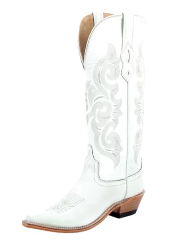 Old West Boots Women's Western Boots White 8 Medium