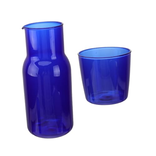 Set de Vaso y Jarra de Vidrio Azul COLLBATH