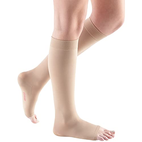 Mediven Womens Comfort Knee High 15-20 mmHg Open Toe Compression Stockings | Open toe graduated knee high stockings for women with soft comfort fit opaque style and everyday support. product thumbnail 5