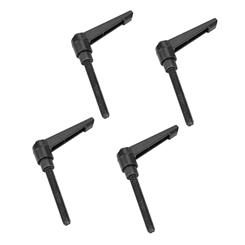 Image of Clamping Lever Handles, M6 Thread Stainless Steel Adjustable Fixing Handles for Machine Tools and Welding Equipment Black 25mm Knob 4 Pack