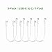weishan 5-Pack USB C to C Bulk Charger Cable, Multipack 60W Fast Charge USB-C to Type C Charging Cords, 1ft Short White Wires