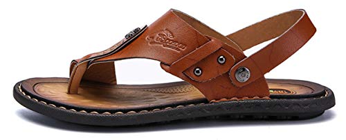 Honeystore Men's Sandals Flip Flops Open-Toe Hollow Shoes3