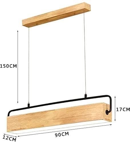 Suspension bois LED pour table de salle à manger chaleureuse