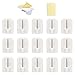 Cerioll Crochet Rideau Adhesif, 15 Pcs Crochet Rideaux Autocollant, Crochets Adhésifs Rideaux, Crochets Autocollants pour Tringle à Rideaux, Fenêtre, Salle de Bain, Cuisine (Blanc)