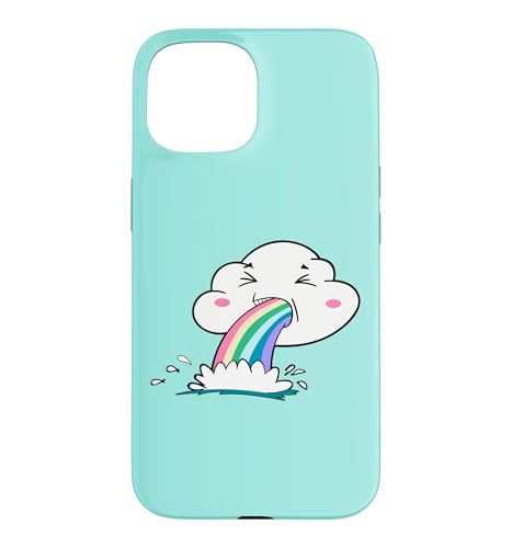Cute Kawaii Rainbow Puking Cloud Design �X�}�z�P�[�X iPhone 15 �p