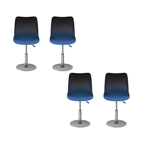 Image of Bar Stool Covers,4 Pack Stretch Waterproof Bar Stool Chair Cover for Dining Room Cafe Furniture Chair Seat Protectors Seat Covers,Black and Blue