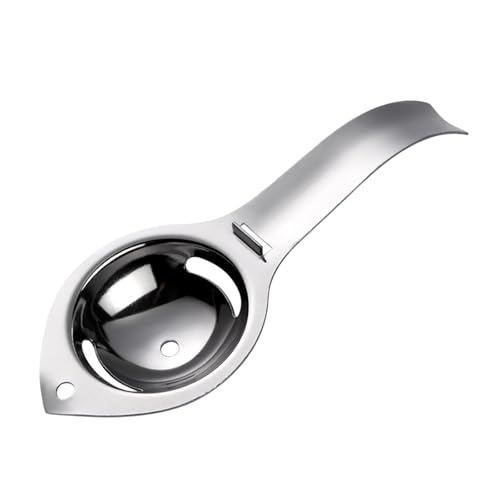 Séparateur d'œufs en acier inoxydable pour jaunes d'œufs, séparateur de jaune d'œuf, filtre blanc en acier inoxydable, passoire à œufs, cuillère,...