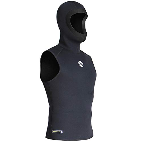 HBRT Men's Wetsuit top,3mm Neoprene Hooded Warm Diving Vest for Surfing Snorkeling Scuba Diving Swimming Boating Sailing Beach,XXXL