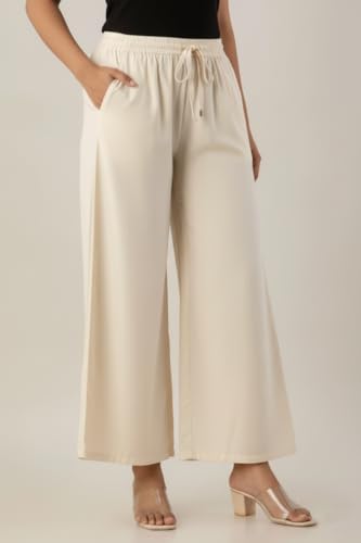 Image of Moirai Super Soft Viscose Rayon Palazzo Pants for Women Relaxed & Regular Fit Solid Palazzo for Women & Girls Casual Ethnic Wear