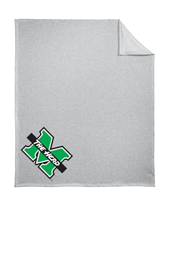 Sport Your Gear Marshall Thundering Herd Prime Logo Comfortable Stadium Fleece Officially Licensed Game Day, Tailgating Throw Blanket 50" X 60"