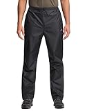 Pioneer Camp Men’s Rain Pants Waterproof Packable Lightweight Windproof Outdoor Pants Hiking Fishing Golf Work Trousers Black