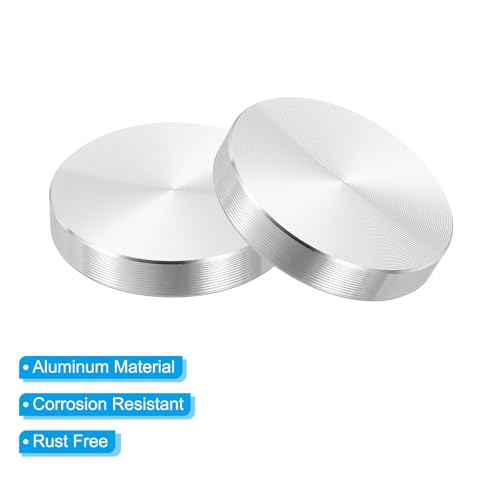 Disque de table en aluminium argenté 40mm avec filetage M8 robuste - 4