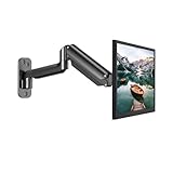 Monitor Wall Mount Bracket–Articulating Adjustable Gas Spring Single Arm Stand with VESA Extension Kit for 17 to 32 Inch LCD Computer Screens - VESA 75x75,100x100, 200x100, 200x200