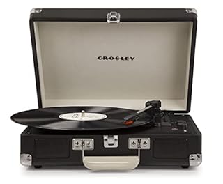 Crosley Cruiser Plus - Giradischi portatile Bluetooth, lettore vinile a 3 velocità, giradischi per la casa per dischi in vinile, altoparlanti stereo integrati, ricevitore Bluetooth, ingresso AUX