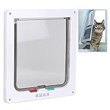 Cat Door Catgate Dog Flap Microchip Activated Medium Dog Flaps for Upvc Door Window Cat Door XL Dog Flap Door (White)