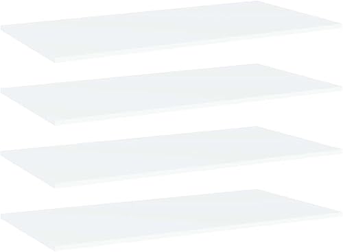 Miniatura 204 de Juego de 4 tableros de estantería, paneles de repuesto, unidades de almacenamiento, estantes de exhibición organizadores, gris hormigón, 31.5 x 11.8