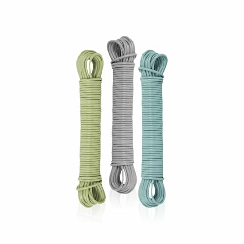 Washing Line for clothes outdoor clothing line Heavy Duty Outdoor & Indoor Clothesline Clothes Dryer Drying Space Line Rope Laundry Steel Core Durable Thick Plastic Pvc Coated 20 M Assorted Color