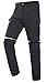 Vzteek Herren Wanderhose Zip Off Trekkinghose Outdoorhose Sommer Softshell Stretch Hose Kurz für Wandern,Abnehmbar,Baggy,Fahrrad,arbeits (grau,L)