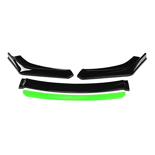 Universal 4X Frontstoßstangen-Lippenspoiler, Kinnstoßstangen-Bodykits, Splitter-Diffusor, kompatibel mit SEAT Leon FR 5F MK3 MK3.5 und Ibiza 6J 6L(Black)