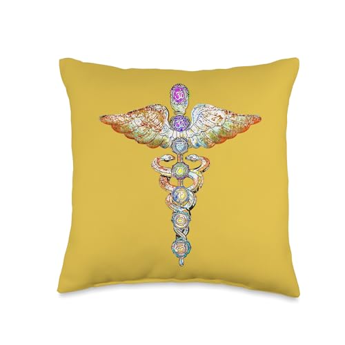 Kundalini Awakening Spiritual Symbol Meditation Yoga Art Throw Pillow