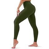 YUDSUD High Waisted Leggings for Women - Tummy Control Yoga Pants for Workout Running Athletic Women's Leggings Plus Size Army Green