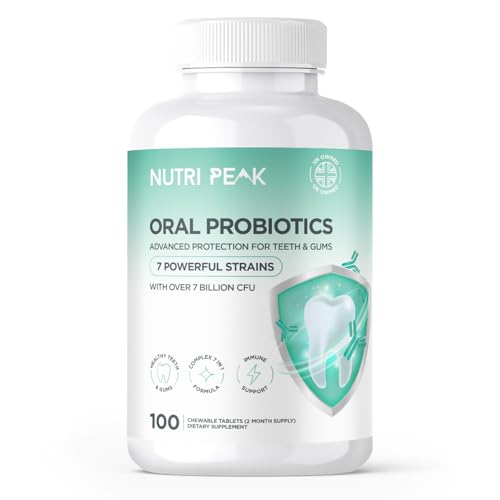 Max Strength Advanced Oral Probiotics | 100 Chewable Tablets | 2 Month Supply | Probiotics for Healthy Teeth | Fresh Breath | Healthy Gums | Adults Immune Support | Non GMO & Gluten Free