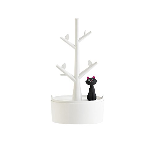 WAYER Chat Porte-bagues, Porte Bijoux Bijoux Organisateur Rack Créatif Arbre Ornements de...