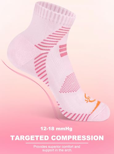 Image of Trusiel Women Ankle Compression Athletic Running Socks No Show Low Cut 5 Pairs