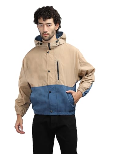 Image of CHKOKKO Sunscreen Jacket for Men Windcheater Hooded Zipper Sports Jacket | UV Protection | Sun Protective | Lightweight Water Resistant | Riding Biker | Outdoor Travel Gym Running