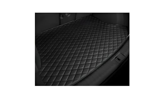 Image of MATRRA Compatible with Volkswagen Vento Custom Fitted Car Trunk /Boot Mat /Dicky Base Leather Car Trunk Mat Complete Set- Waterproof and Washable | Double Layer Mat | Color: Black-Black